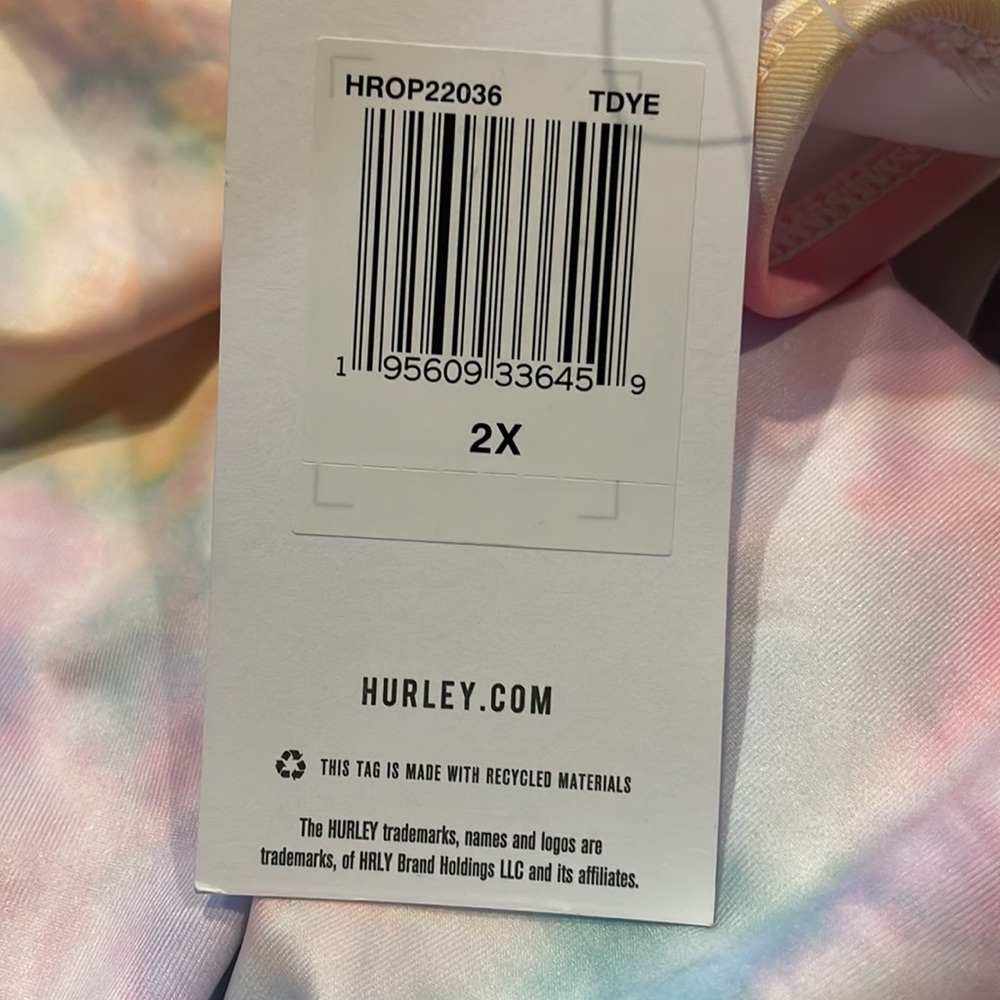 NWT Hurley One-Piece Cut Out Tie Dye Lined Swimsuit - Picture 8 of 9